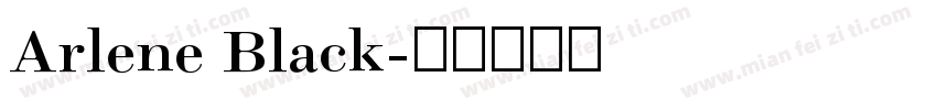 Arlene Black字体转换